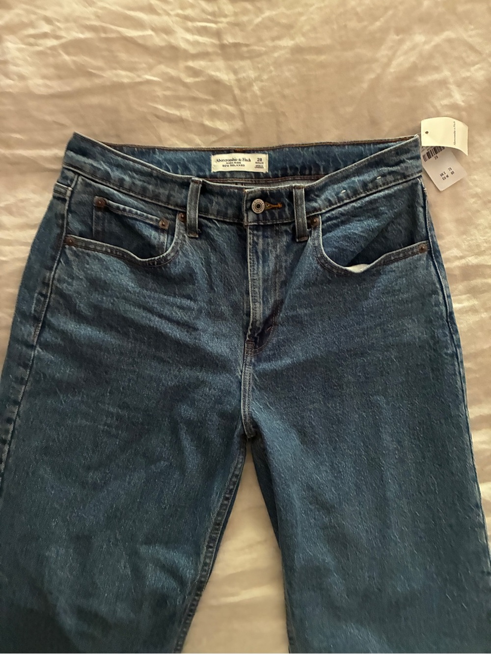 Abercrombie & Fitch Dark Blue High-Rise Women's Jeans